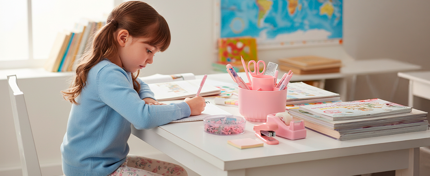 Pink Desk Accessories
