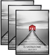 ELSKER&HOME 18x24 Poster Frame 3 Pack, Black Picture Frame for Horizontal or Vertical Wall Mounti...