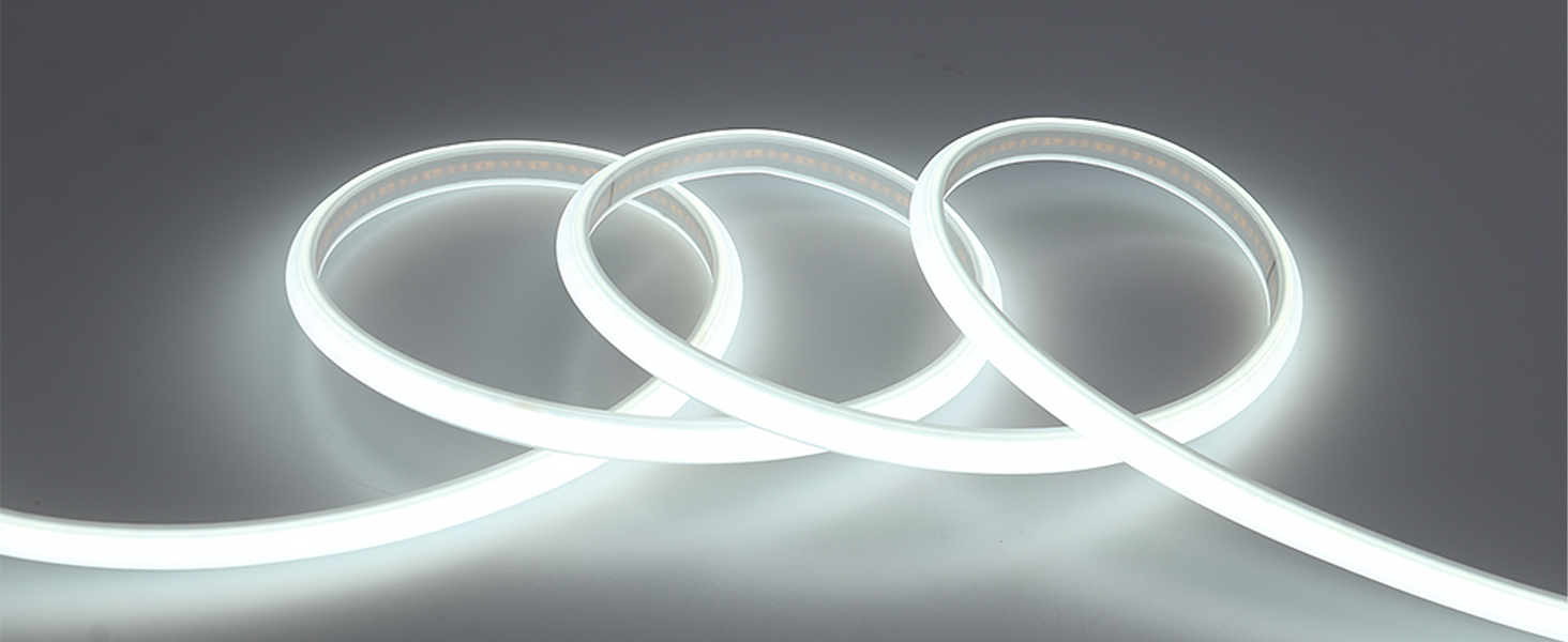 AC 110V COB LED Strip Light Outdoor Waterproof 65.6ft, LED Rope Light Flexible Cuttable for Bedroom