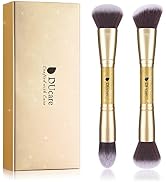 DUcare Makeup Brushes Duo End Foundation Powder Buffer and Contour Synthetic Cosmetic Tools 2Pcs ...