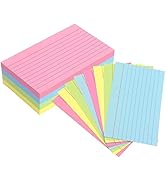 Tamaki Colored Index Cards 3 X 5 Ruled Note Cards Flash Cards for Studying, Home and Office Ruled...