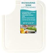 TonGass 14 1/2"x12 1/2"x1/2" RV Sink Cutting Board Compatible with Most RV Boat Kitch Sinks Plast...