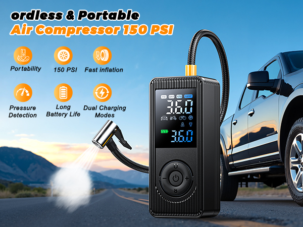 tire inflator portable air compressor