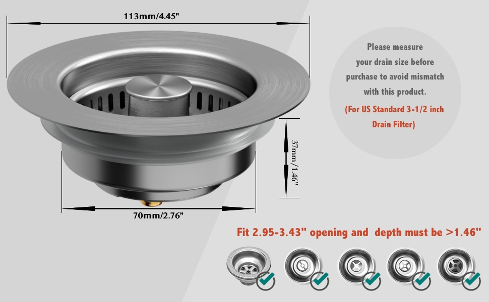 sink strainer 304-14
