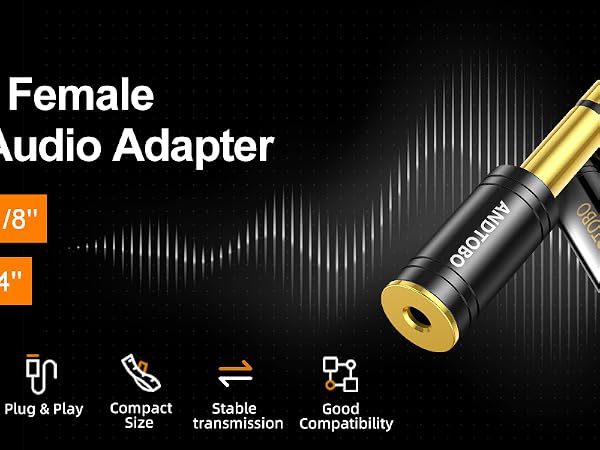 1/4 inch to 3.5mm and 3.5mm (1/8'') Plug