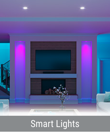 Contemporary hallway with recessed LED downlights illuminating artwork and furniture.