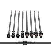 BTF-LIGHTING 5 Pin Electrical Connector 24AWG IP65 Male Female Connector 7.87in/20cm Extension Ca...