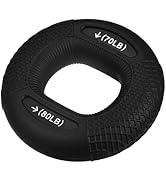 uxcell Hand Grip Strengthener, Silicone Rings Finger Forearms Exercise Grip Trainer for Rock Clim...