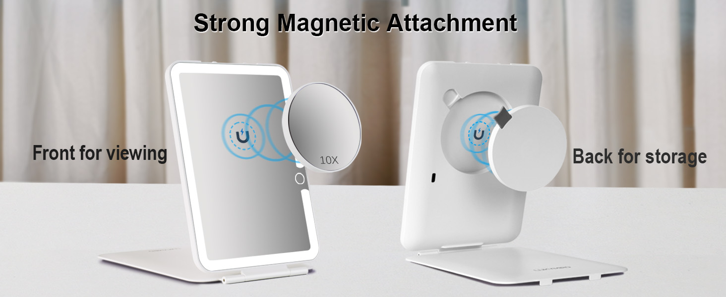 travel makeup mirror with 10x magnifying mirror