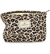STARDW Leopard Makeup Bag Organizer Cosmetic Bags for Women and Girls,Travel Toiletry Bag Large C...