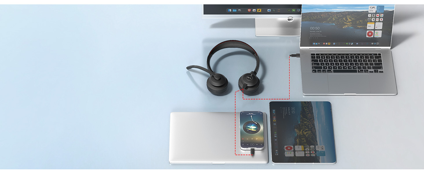 laptop pc computer headset with microphone bulk call center telephone headsets