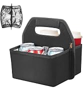 Desing Wish Portable Drink Carrier Tote Bag with Handle | Insulated Coffee Cup Holder Carrier wit...