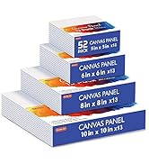 Shuttle Art Painting Canvas Panel, 52 Multi Pack, 5x5, 6x6, 8x8, 10x10 inch (13 PCS of Each), 100...