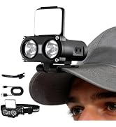 WARSUN MD9 Cap Light & Headlamp – Rechargeable 800 Lumens LED with COB, Motion Sensor, 5 Modes, H...