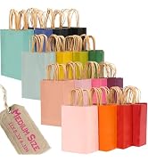 qiqee 100Pcs Medium Size Paper Gift Bags with Handles - 11