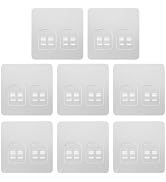 Lsnisni 8 Pack Replacement, Strong Double Hooks for Bathroom Shelves & Kitchen Racks, Waterproof ...