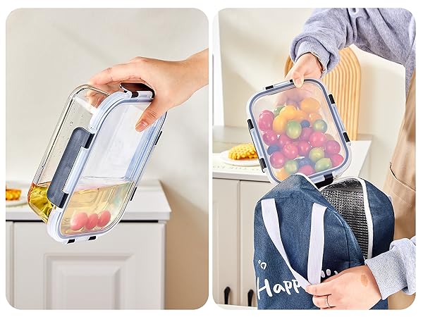 8 Pack 32OZ Glass Food Storage Containers with Lids