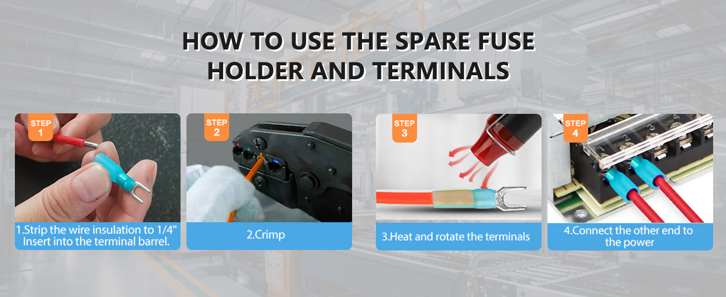 5 ring terminals and 5 spade terminals