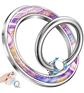 LISEVO Phone Ring Holder Compatible with MagSafe - Magnetic Cell Phone Grip Magnet Removable Fing...