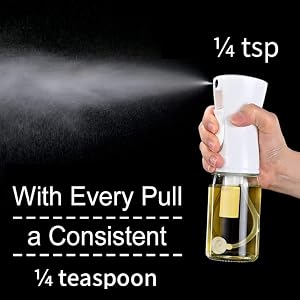 Cooking oil sprayer dispenser bottle spray mister for kitchen refillable glass container