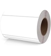 Meitaat White Rectangle Stickers 4 x 2 Inch Color Coding Labels Vinyl Roll Self-Adhesive Waterpro...