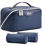 BOYATU Travel Makeup Bags for Women: Vintage Roman Column Texture | Each Journey, Quiet Luxury Se...