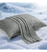 Elegear Cooling Pillow Cases for Hot Sleepers, Japanese Q-Max 0.5 Cooling Pillowcases, Both Sides...