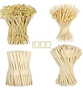 1000PCS Cocktail Picks Kit, 4 Styles Fancy Toothpicks for Appetizers, 3 Sizes Long Bamboo Skewers...