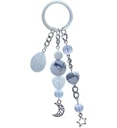 Cute Crystal Keychains Boho Key Rings for Car Keys Kawaii Bag Accessories Charms Bling Healing Te...