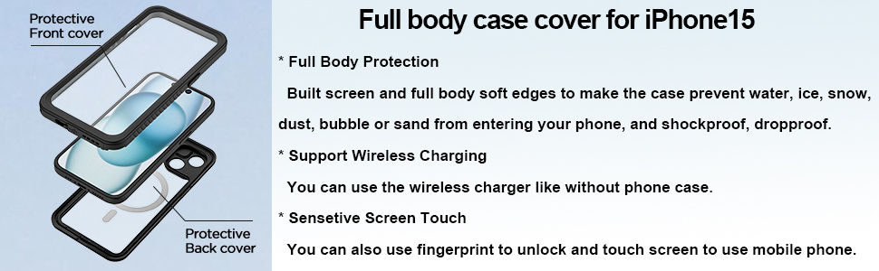 iphone 15 waterproof case