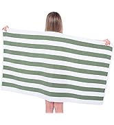 Cotton Paradise, Cabana Stripe Beach Towels, 100% Cotton Extra Large Pool Towels, Oversized Swim ...