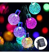 Solar String Lights Outdoor 100 Led 40 Feet Multi-Color Crystal Globe Lights with 8 Lighting Mode...