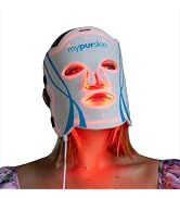 mypurskin Pro Grade Light Therapy Face Mask, 264 LED, Clinically Proven 4-50x Higher Dose, 4 Red ...