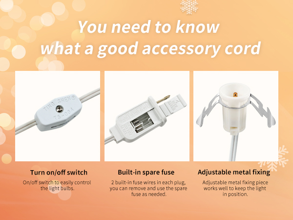 C7 Accessory Cord with 2 C7 Led Light Bulb