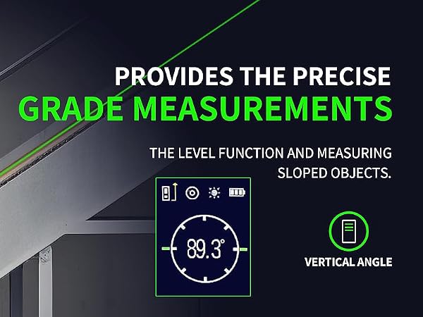 grade measurements sloped objects