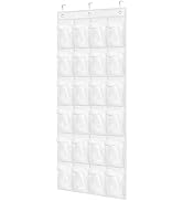 Bofoho Over The Door Shoe Organizer - Space Saving Shoe Rack for Closet Door with 24 Pockets and ...