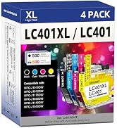 Jeostarky LC401XL Ink Cartridges Compatible for Brother Ink Cartridges LC401 LC401XL for Brother ...