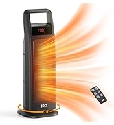 Space Heater Indoor, 1500W PTC Electric Heaters with Thermostat, 75° Oscillation, 1-8H Timer, Cer...