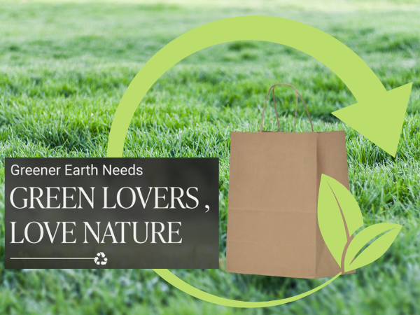 Recyclable recycled paper bags