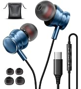 USB C Wired Headphones for Samsung Galaxy S24/S23/S22 Ultra, Stereo Type C Earphones with Mic Vol...