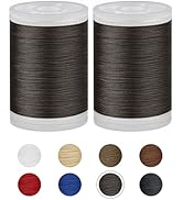 330 Yards FIVEIZERO Extra Strong Upholstery Thread,Coffee Bonded Nylon Thread for Denim Leather,C...