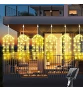 WELPUR 6 Pack Hanging Solar Jellyfish Lights Outdoor, Waterproof Solar Hanging Garden Lights, 8 M...