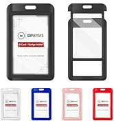 SOPHIYAYA 2 Pack Sliding Badge Holder with Double-Sided Windows Key Card Work Badge Sleeve for Of...