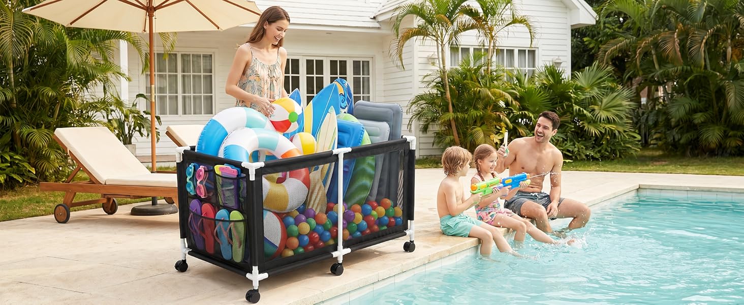 Black Pool Storage Bin
