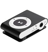 Mini MP3 Player, Portable Digital Music Media Player, Mini MP3 with Back Clip, Player with Earpho...