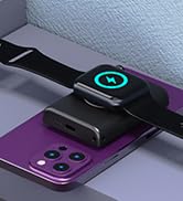 Magnetic Battery Pack for Apple Watch & iPhone, Mini & Lightweight, 3000mAh Portable Charger Comp...