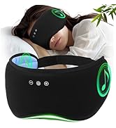 ZHENYEMEI Sleep Headphones with Bluetooth 5.4 Sleep Mask, Bamboo Cotton Music Wireless Bluetooth ...
