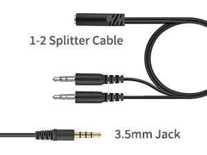Kids Headphones with 1-2 Splitter Cable
