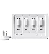 Gitryin 1 Micro USB, 1 Lightning, 2 Type-C Retractable Wall Chargers and 1 Power Strip, 12-in-1 D...