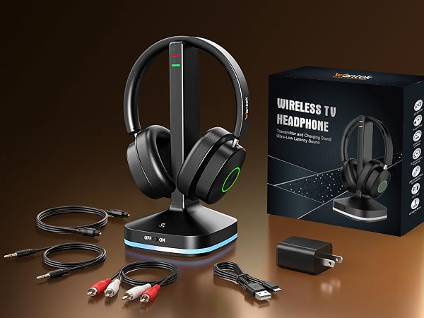 wireless tv headphones, headphones for tv watching, tv headset for seniors elderly